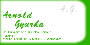 arnold gyurka business card